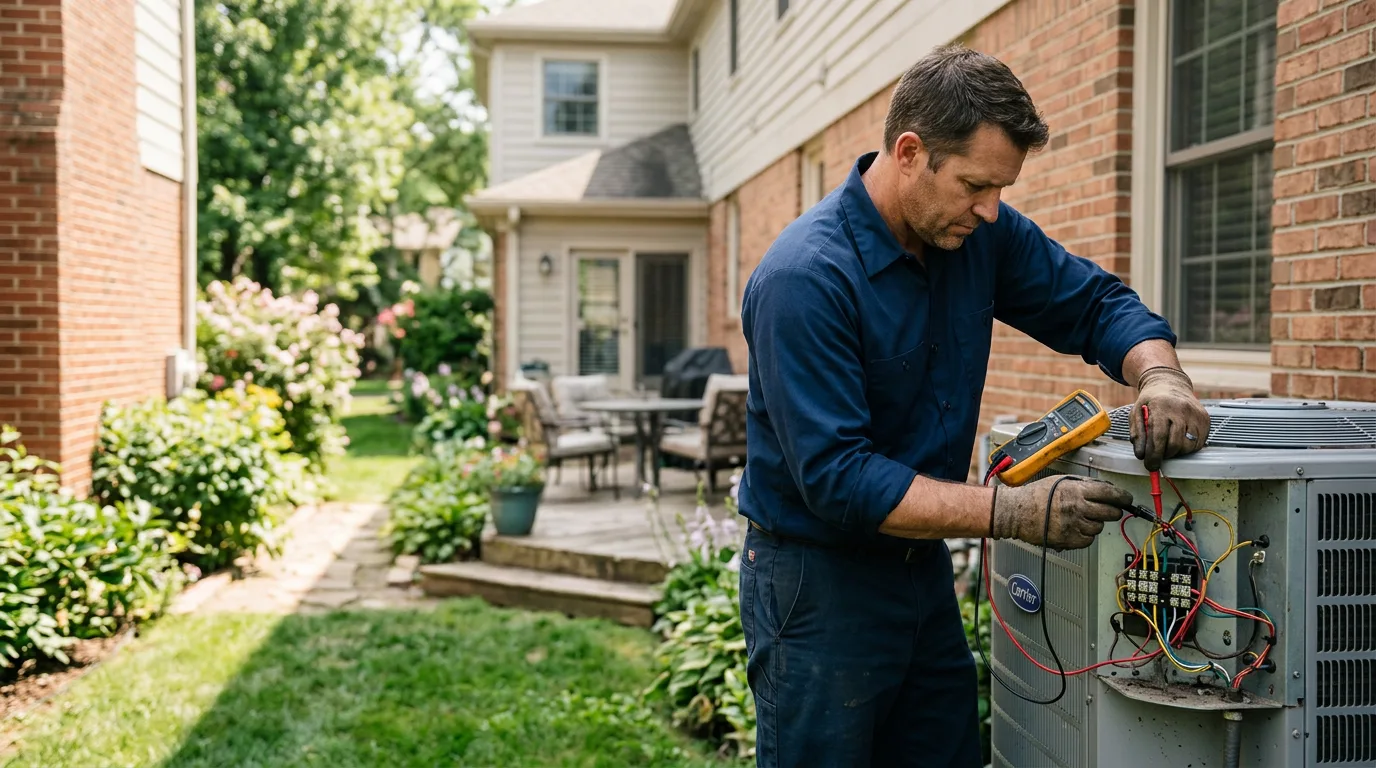 HVAC technician working near New Hartford, IA